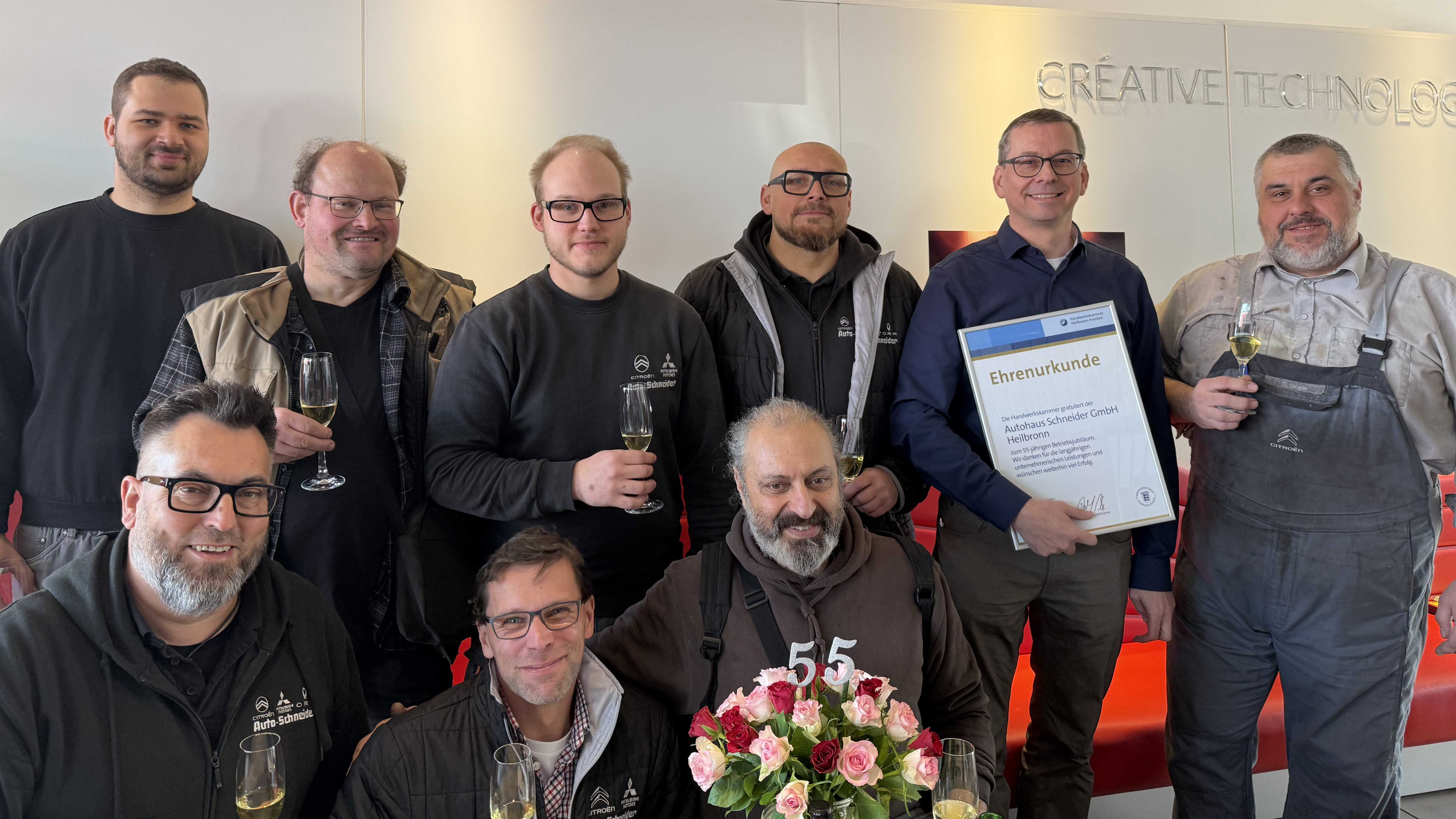 Das Team zum 55-jährigen Jubiläum!